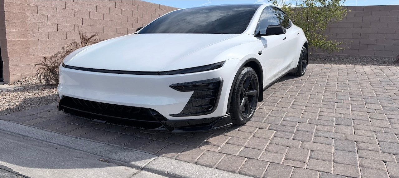 White 2026 Tesla Model Y, fully protected